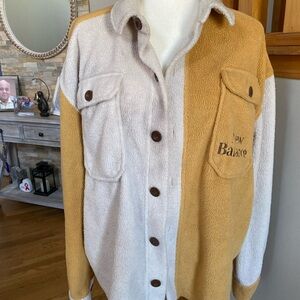 New Balance Tan and Cream Fleece Jacket